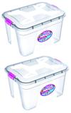 Kit 2 Caixas Organizadoras Transparente 12 Litros - Uninjet