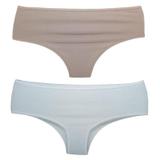 Kit 2 calcinhas alta algodao 156851 - liebe - branco/chocolate