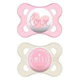 Kit 2 Chupetas Sayings Love Smile Rosa - Man Ref 2942 - Mam