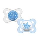 kit 2 chupetas sayings mam azul - 0 a 6 meses