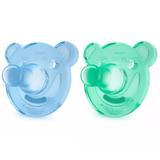 Kit 2 Chupetas Soothie Azul e Verde 0 a 3 Meses - Philips Avent