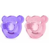 Kit 2 Chupetas Soothie Rosa e Lilás 0 a 3 Meses - Philips Avent