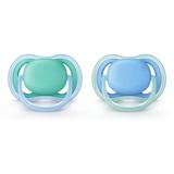 Kit 2 Chupetas Ultra Air Azul - 6 a 18 meses - Philips Avent