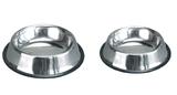 Kit 2 Comedouros Bebedouro Cães E Gato Inox 500ml e 300ml - Jcm
