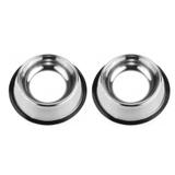 Kit 2 Comedouros Bebedouro Pote Inox Ração Cães E Gato 300ml - Jcm