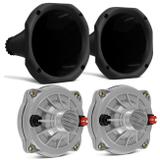 Kit 2 Drivers JBL D250X 200W RMS + 2 Cornetas Curtas - Prime