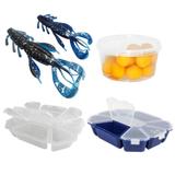 kit 2 estojo organizador pesca 8 divisórias fixas + iscas - Hi estojos