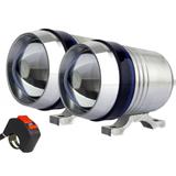 Kit 2 Faróis Milha Universal Led Cree U5 Auxiliar Moto KGT820 - Lorben
