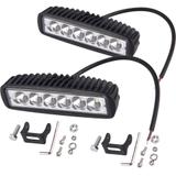 Kit 2 Farol De Milha Barra Auxiliar SUV Carro 6 Leds 18w - Ab midia