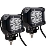 kit 2 Farol De Milha Universal 18w 6 Leds 12/24v Longa Distância off road carro moto - Led car