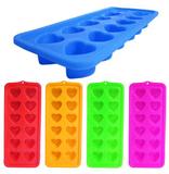 Kit 2 formas de gelo com 10 cavidades frutas de silicone / plastico colors 22x11,5cm - Western