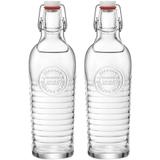 Kit 2 Garrafa de Vidro Tampa Hermética Italiana Since 1825 - Bormioli rocco