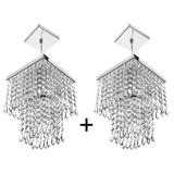 Kit 2 Lustres Pendente De Cristal Acrilico Marrycrilic - Marryluz