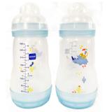 Kit 2 Mamadeiras Anti Cólica Easy Start 260ml Mam Azul
