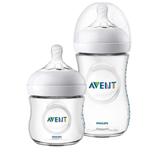 Kit 2 Mamadeiras Avent Petala Anticólica 125/260 0m A 1m+ Transparente - Philips avent