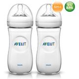Kit 2 Mamadeiras Avent Pétala Anticólica 330 ml
