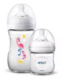 KIt 2 Mamadeiras Avent Petala Philips 125ml e 260ml Flamingo - Avent philips