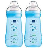 Kit 2 Mamadeiras Easy Active 270ml MAM Azul