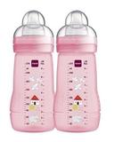 Kit 2 Mamadeiras Easy Active 270ml MAM Rosa
