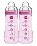 Kit 2 Mamadeiras Easy Active 330ml MAM Rosa