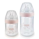 Kit 2 Mamadeiras Nuk Essence 260ml + 150ml Rosa Fluxo Médio