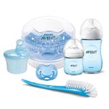 Kit 2 Mamadeiras Pétala, Esterilizador, Acessórios e Chupeta Azuis - Philips Avent