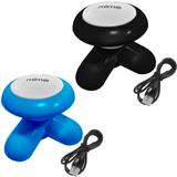 Kit 2 Mini Massageadores Mimo Massager XY3199 Portátil USB Pilha Azul Preto