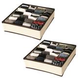 Kit 2 Organizador de Gavetas TNT 24 Espaços Para Calcinhas Cuecas Meias Lingerie 5882 - Center paulista