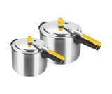 Kit 2 Panelas Pressao 4,5L e 7,0L Turbo Alumínio Polido - Marlux