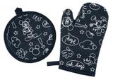 Kit 2 Pecas Mickey e Minnie 1 Luva + 1 Pega Panela Lepper