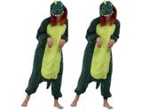 Kit 2 Pijamas Dinossauro Game Free Fire Kigurumi Unissex - Rainbow unis