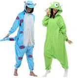Kit 2 Pijamas Kigurumi Monstros SA Mike Wawoski e Sullivan Sulley - Rainbow unis