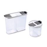 Kit 2 Potes Porta Mantimentos Tampa Articulável 2 peças - Plasutil