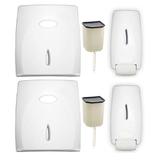 Kit 2 Saboneteira + 2 Dispenser Papel Toalha Classic Nobre
