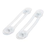 Kit 2 Travas De Seguranca Porta Gaveta Geladeira em Tecido Branco Pvc Kababy Seguranca Para Bebe Crianca .
