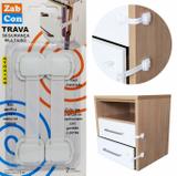 Kit 2 Travas Segurança Gaveta Multiuso Branco - Zabcon