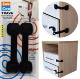 Kit 2 Travas Segurança Gaveta Multiuso Preto - Zabcon