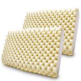 Kit 2 Travesseiro Espuma da Nasa Viscoelástico Massageador Dupla Face 50x70x14cm - Bf colchões