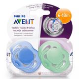 Kit 2 Unidades Chupeta BPA Free 6-18m AZUL e VERDE Phillips - Philips avent