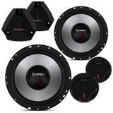 Kit 2 Vias Bomber 2 Alto Falantes 6" 200W RMS + 2 Tweeters 120W 2 Crossovers 4 Ohms Preto e Grafite - Prime