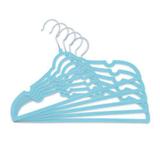 Kit 20 cabides infantil aveludado carrinho azul claro - clingo