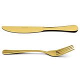 Kit 24 Talheres de Mesa Elite Ouro Gourmet MIX