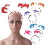 Kit 24 unidade Tiara Arco Com Antena Enfeite Cabelo Baile Carnaval Fantasia Cores Variadas (BL-9222-2) - Braslu