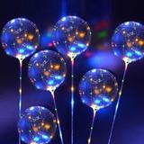 Kit 25 Balão Transparente Com Led Aniversario Casamento Bexiga - Imp