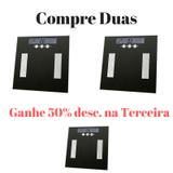 KIT 3 Balança Digital de alta precisão Personal Fitness de Até 180Kg com visor Display de Ldc - Supermedy
