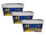 Kit 3 Bateria Moura 7ah 12v Scooter Bike Elétrica Patinete