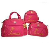 Kit 3 bolsas maternidade personalizada enxoval pink - Glamour