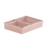 Kit 3 Cestos Organizador Rosa P, M e G Paramount - Paramonut