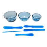 KIT 3 Cubetas + 5 Espátulas Para Estética - Azul - Estek