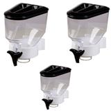 Kit 3 Dispenser de Parede Porta Mantimento com Dosador Preto - Cobrirel